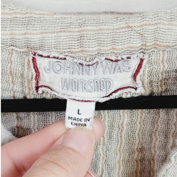 Johnny Was Workshop Voyager Tunic in Stripe, sz Large - Picture 8 of 14